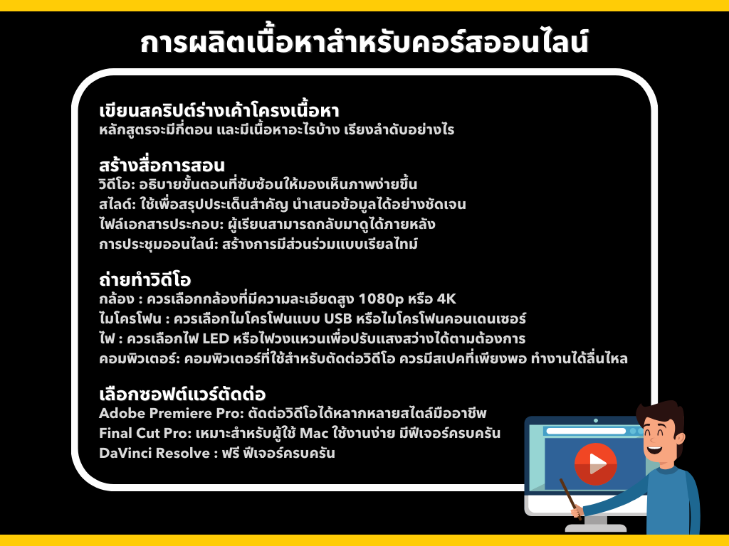 เตรียมผลิตเนื้อหาให้น่าสนใจ